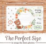 Milestone Blanket with 2 Placement Markers , Gender Neutral Baby Milestone , Baby Monthly Milestone , Baby Milestone Blanket , Baby Monthly Milestone Blanket , Baby Growth Chart Blanket (60"x40") - Image 6